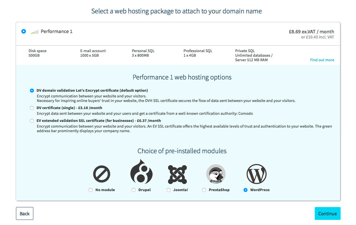 WordPress web hosting